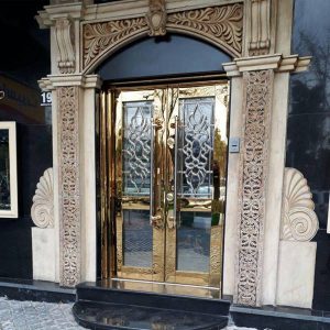 درب استیل طلایی کد ST09